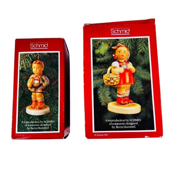 Schmid Christmas Ornament Figurine Hark the Herald 1983 Sweetheart 1984 Set of 2 - Picture 2 of 16
